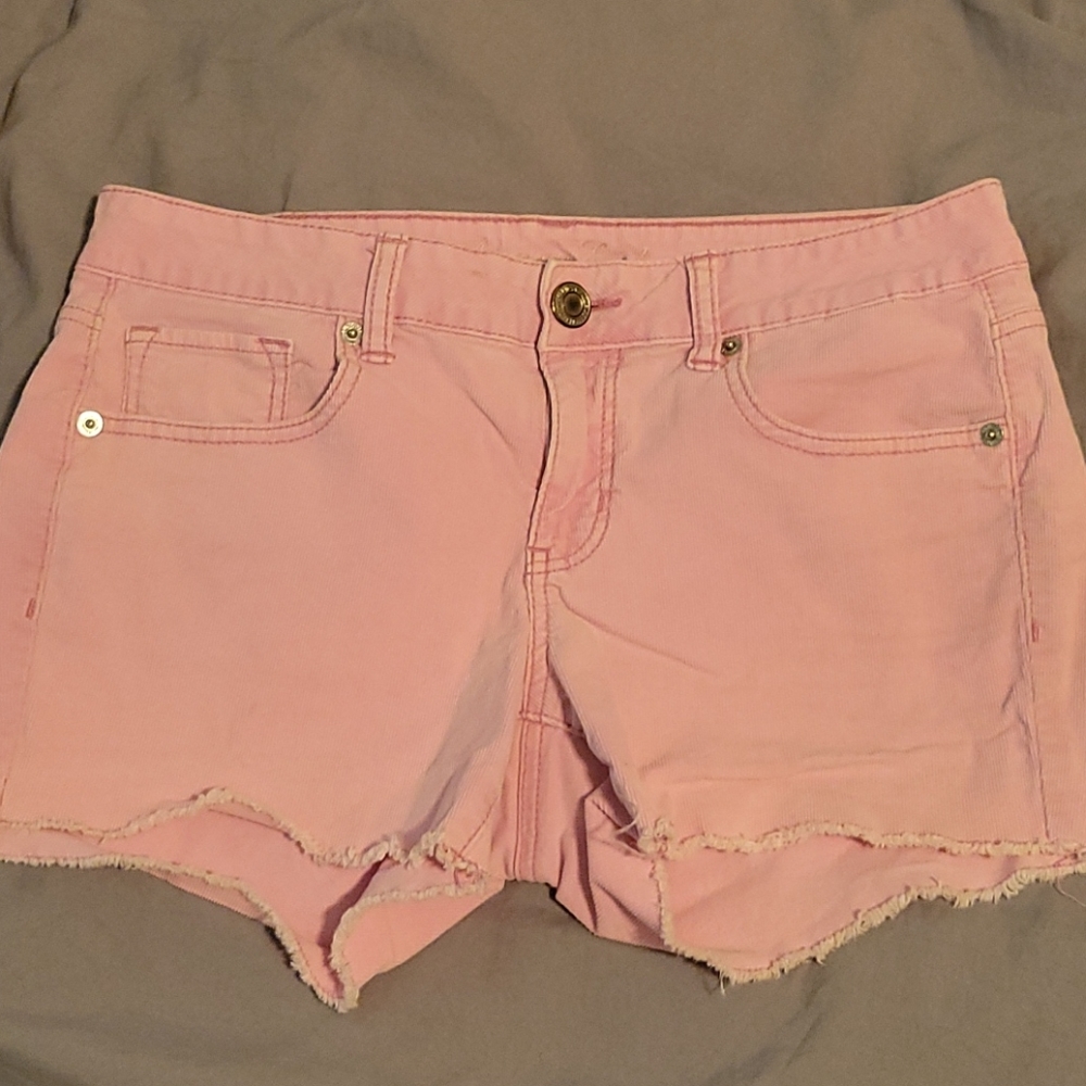 American Eagle pink corduroy shorts. 10
